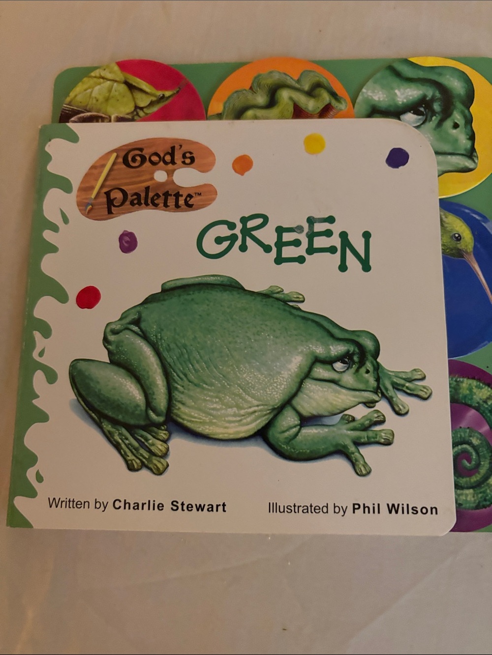 GREEN Board Book - Children's Reptile Color Book